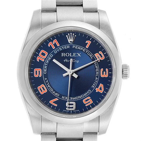 rolex air king rare lapis blue|rolex air king models.